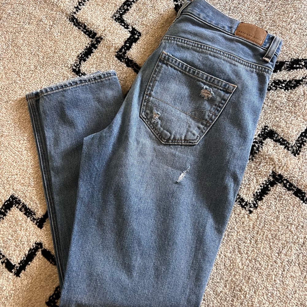 American Eagle Outfitters Blue Distressed Jeans